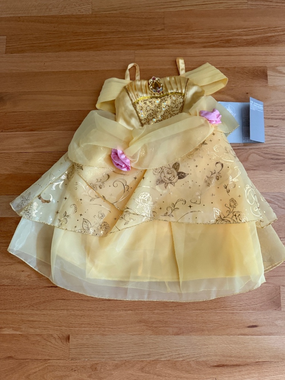 NWT Disney Beauty and the Beast Belle Princess Costume Size 3 year old Girl